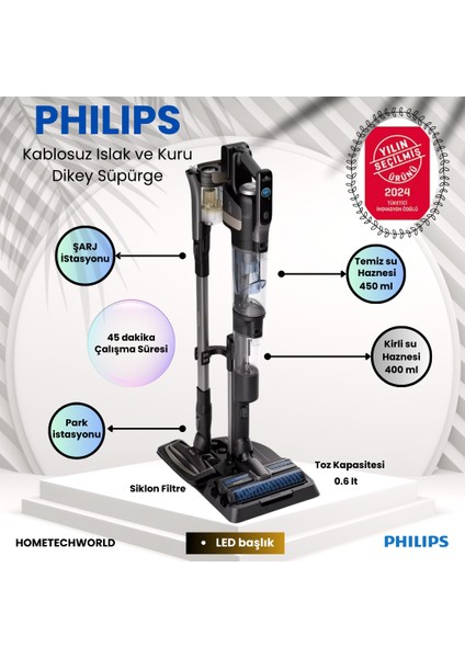 3'ü 1 Arada (Islak, Kuru ve Moplu) Sarjlı ve Kablosuz Dik Süpürge