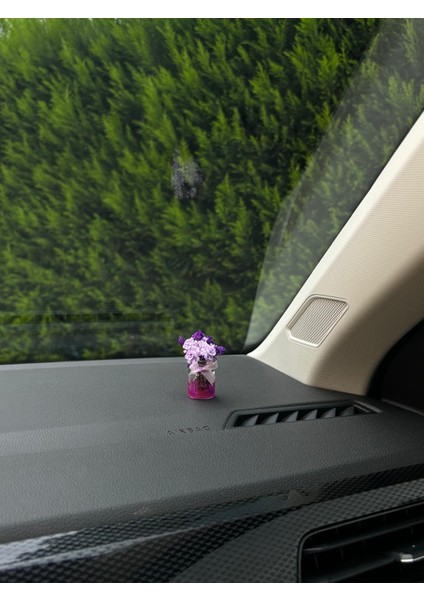 Sevimli Mor Mini Vazo Kokulu ve Çiçek Araba Torpido Aksesuarları, Çiçek Aksesuarları fiyatları