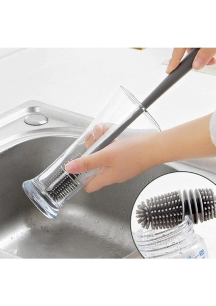 Silikon Uzun Saplı Kavanoz Yıkama Fırçası fiyatları