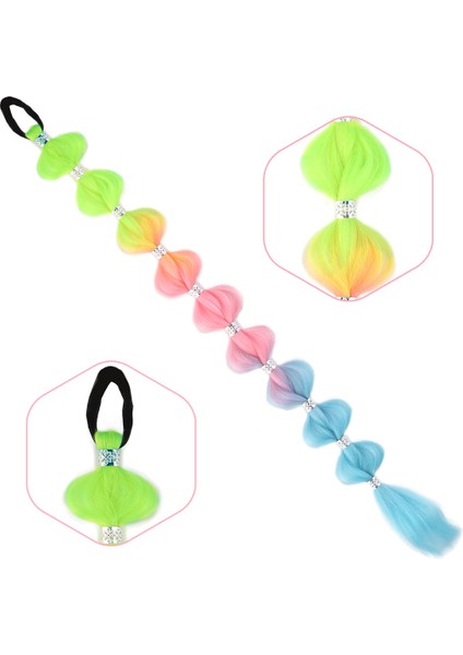 Örgülü Aksesuarlı Lastikli At Kuyruğu / ACM07