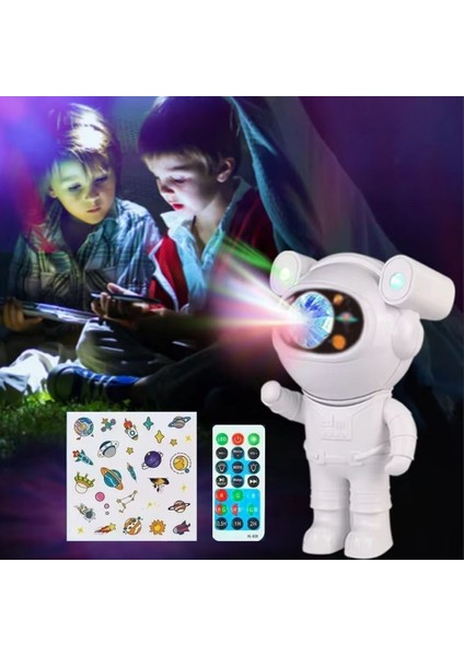 Stickerlı ,kumandalı Astronot Model Gece Lambası (4881)