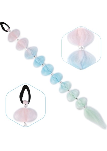 Örgülü Aksesuarlı Lastikli At Kuyruğu / ACM08