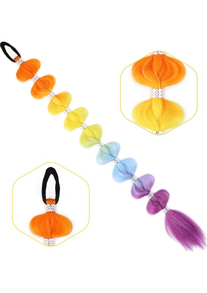 Örgülü Aksesuarlı Lastikli At Kuyruğu / ACM22