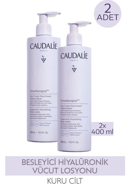 Vinotherapist Besleyici Hiyalüronik Vücut Losyonu 400 ml 2 Adet