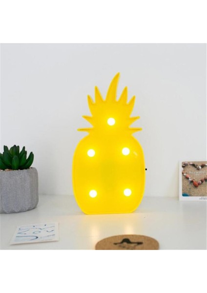 Ananas Şeklinde Ledli Dekoratif Eğlenceli Çocuk Gece Lambası (4881)