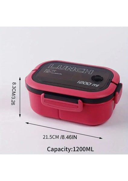 2 Katlı Taşınabilir Yemek Kabı Lunch Box Diyet Beslenme Kutusu Saklama Kabı Çatal Kaşıklı Sefer Tası