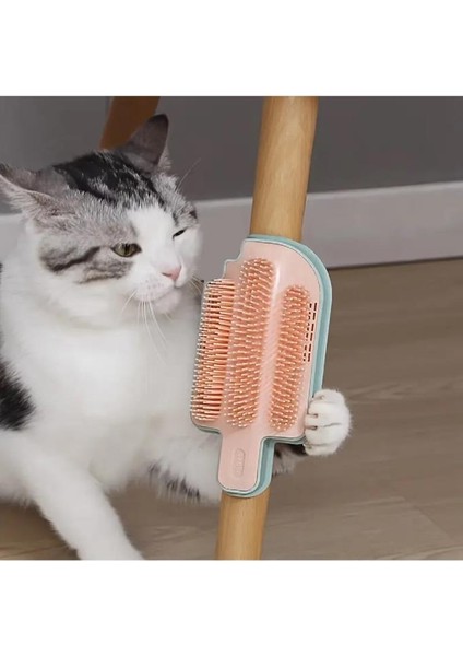 Kedi Boyun Kaşınma Fırçası Duvara Monte Köşe Kenar Tüy Toplayıcı Masaj Tarağı Oyuncak