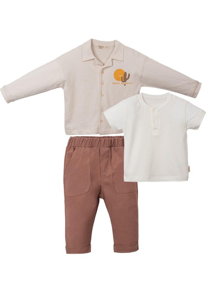 Necixs Floransa Gömlekli Erkek Çocuk Üçlü Takım