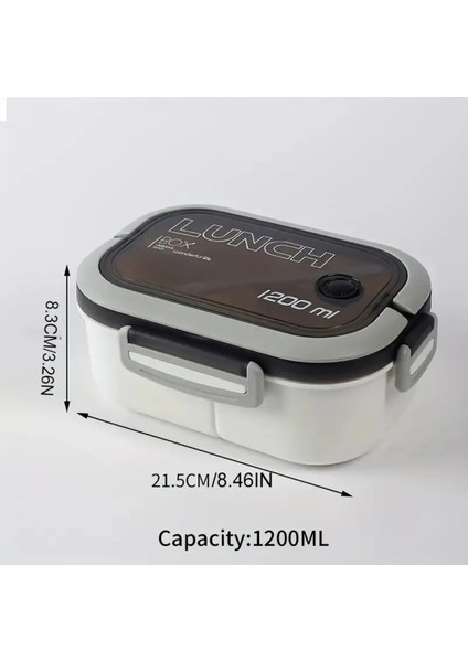 2 Katlı Taşınabilir Yemek Kabı Lunch Box Diyet Beslenme Kutusu Saklama Kabı Çatal Kaşıklı Sefer Tası