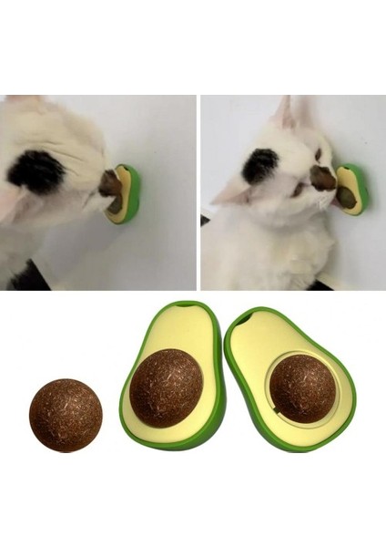 Avokado Tasarımlı Kedi Yalama Topu