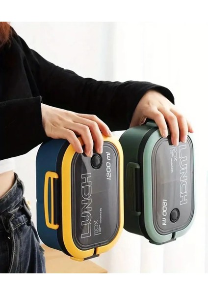 2 Katlı Taşınabilir Yemek Kabı Lunch Box Diyet Beslenme Kutusu Saklama Kabı Çatal Kaşıklı Sefer Tası indirimleri