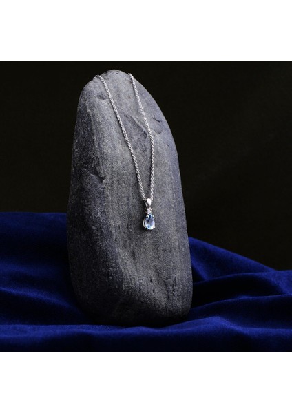 Pırlanta Damla Blue Topaz Lea Kolye fiyatları