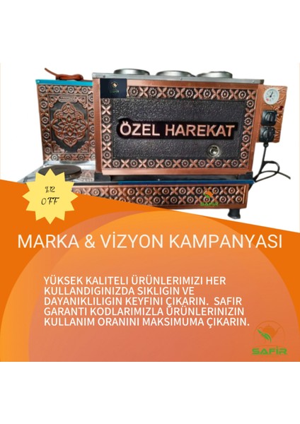 2 Demlikli Bakır Çay Ocağı Boğaziçi Model 2 Gözlü Bakır Çay Kazanı Sadece Elektrikli Bakır Çay Semaveri Ets Sistemli