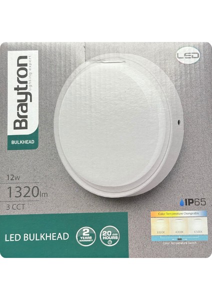 (8 Adet) BRAYTRON 12W (BEYAZ, Günışığı, Sarı ışık Ayarlanabilir) Dış Mekan Sıva Üstü LED Armatür fiyatları
