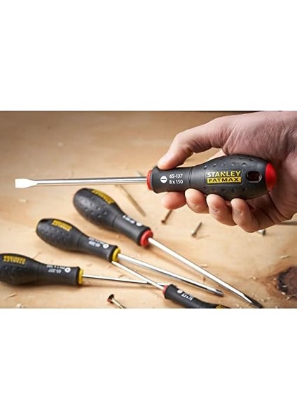 Ergonomik) 0-65-437 Krom Vanadyum, Düz/yıldız (Sl3.5/5.5/4/6.5/8;ph0/1/2, Tornavida Seti Fatmax Yeni