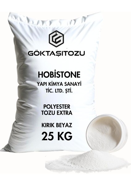 Polyester Tozu Extra Hobi Harcı Obje Mumluk Heykel Saksı Yapımı Için Kırık Beyaz Döküm Tozu 25 kg