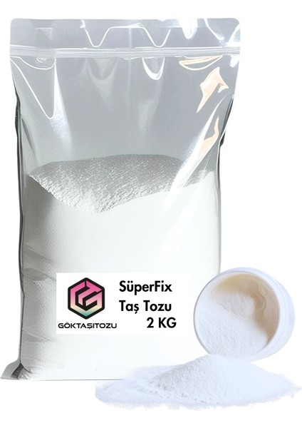 Superfıx Taş Tozu Hobi Harcı Obje Mumluk Heykel Saksı Tepsi Yapımı Için Kar Beyaz Döküm Tozu 2 kg