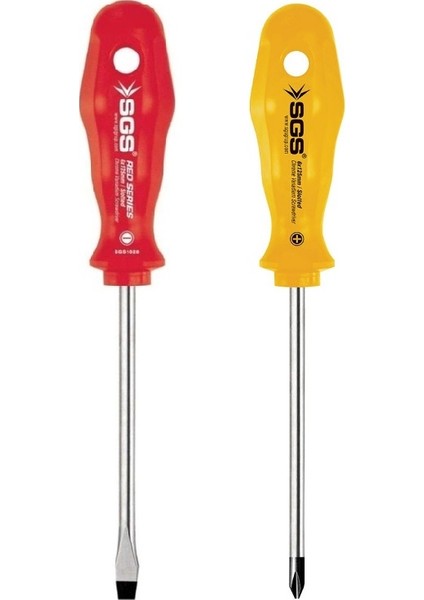 4*100 Düz Tornavida & 4*100 Yıldız Tornavida (Yellow/red Series)