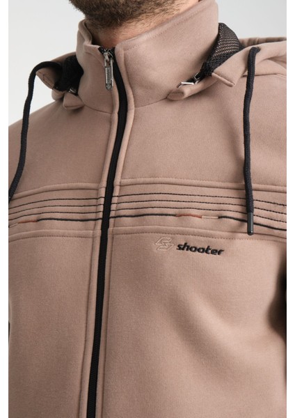 Kışlık Vizon Erkek Eşofman Takımı Içi Şardonlu Kapüşonlu Regular Kalıp fırsatları