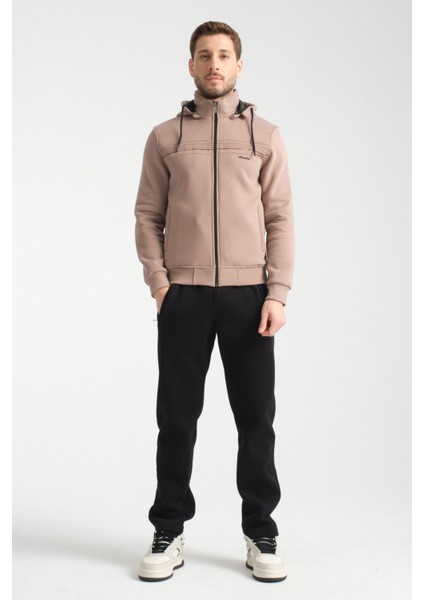 Kışlık Vizon Erkek Eşofman Takımı Içi Şardonlu Kapüşonlu Regular Kalıp indirimleri