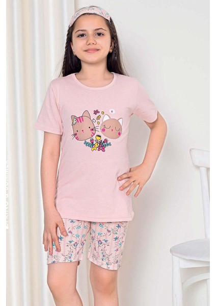 Göz Bantlı Pamuklu Şortlu Pijama Takımı