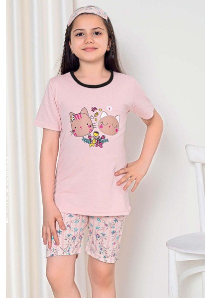 Göz Bantlı Pamuklu Şortlu Pijama Takımı