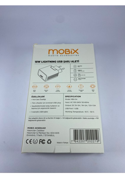 18 Watt Lightning Hızlı Şarj Aleti
