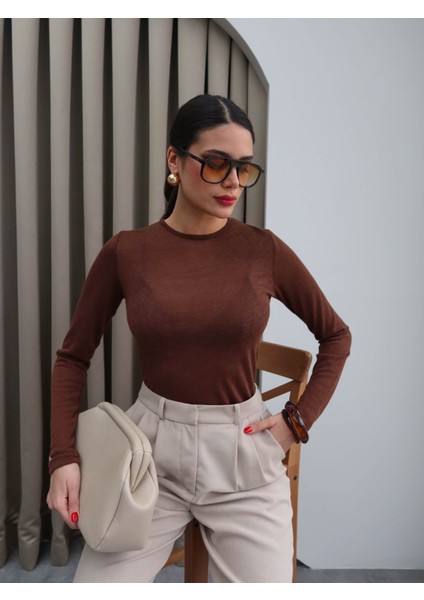 Sıfır Yaka Transparan Body
