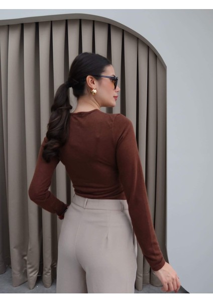 Sıfır Yaka Transparan Body