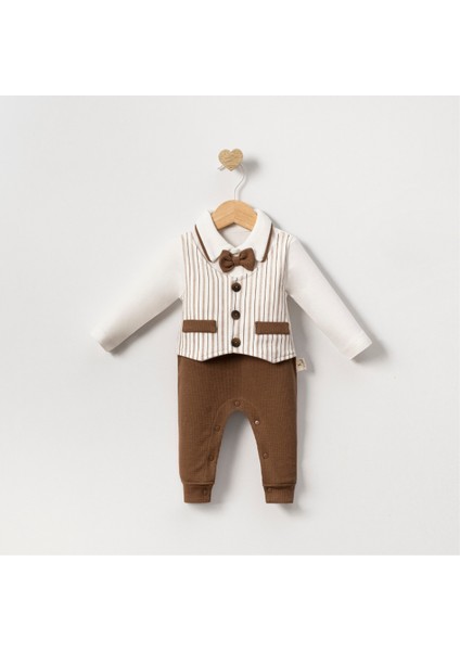 Çizgili Papyonlu Erkek Tulum