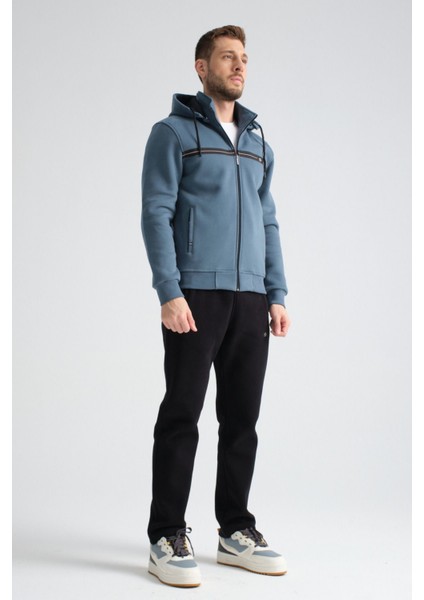 Erkek Orman Yeşili Kışlık Eşofman Takımı Şardonlu Üç Iplik Kapüşonlu Regular Kalıp fiyatları