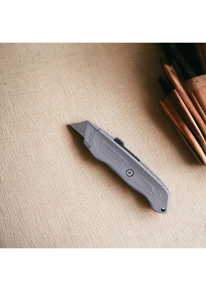 Maket Bıçak Halı Bıçağı Çok Amaçlı Metal Maket Bıçağı Küçük Değiştirilebilir 10 Adet Yedek Bıçak fırsatları