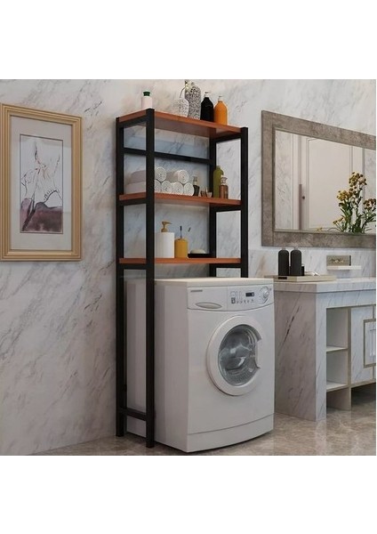 Halevia Doğal Ahşap Makine Üzeri Raf