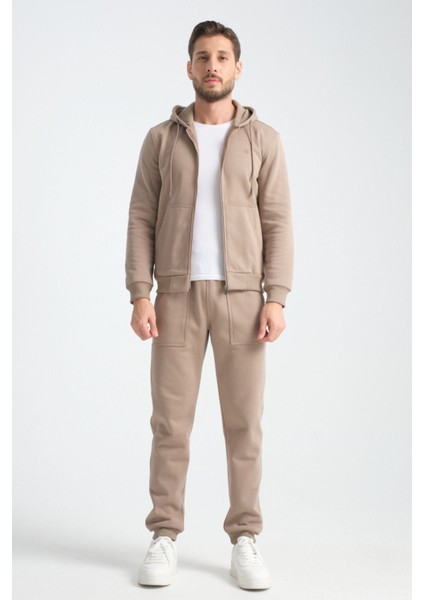 Vizon Erkek Eşofman Takımı Kapüşonlu Kışlık Iç Detayı Kuzu Görünümlü fiyatları