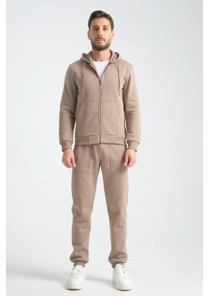 Vizon Erkek Eşofman Takımı Kapüşonlu Kışlık Iç Detayı Kuzu Görünümlü indirimleri
