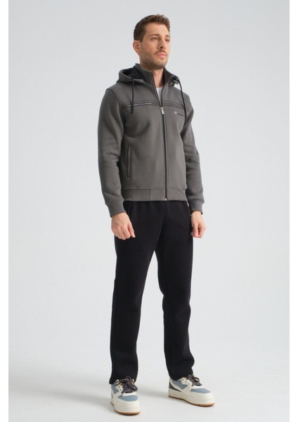 Premium Kışlık Erkek Eşofman Takımı Regular Kapüşonlu fiyatları