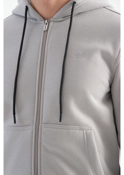 Açık Gri Erkek Eşofman Takımı Kapüşonlu Kışlık Iç Detayı Kuzu Görünümlü modelleri
