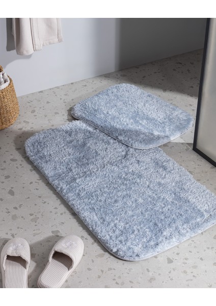 Sheep 2'li Banyo Paspası - Açık Mavi