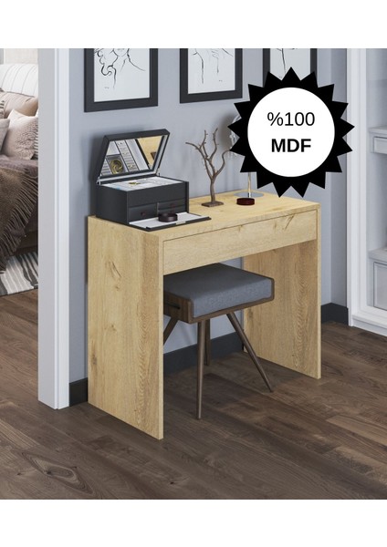 Mdf Arya Novella Mode Çekmeceli Makyaj Masası (Lefkas Meşe )