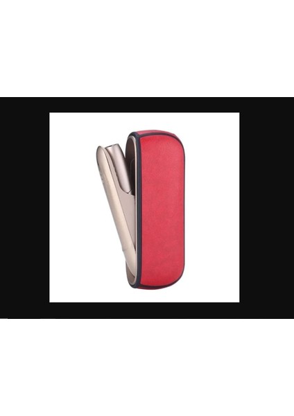 Bordo Iqos 3.0 Deri Görünümlü Kılıf - Iqos Koruma Kılıfı - Sert Koruma Kılıfı