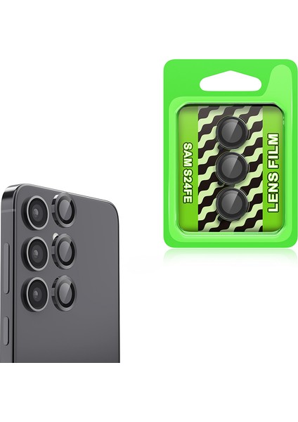 Samsung Galaxy S24 Fe İçin Metal Çerçeveli Tek Parça Kamera Lens Koruyucu Cl-07