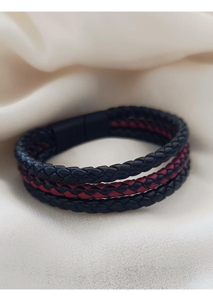 Bileklik Hakiki Deri Örgü Unisex 20 cm Bilezik Takı Aksesuar indirimleri