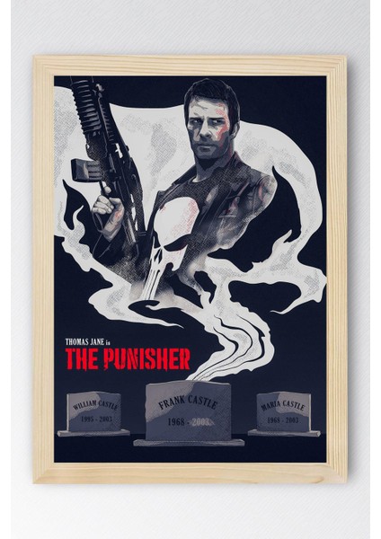 The Punisher Thomas Jane Çerçeveli Tablo - Marvel Dizi Posteri Tablo