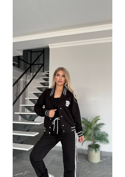 Kadın Yeni Sezon Alt Fermuar Detaylı Sportif Takım