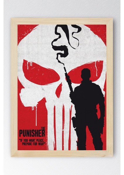 The Punisher Çerçeveli Tablo - Marvel Dizi Posteri Tablo