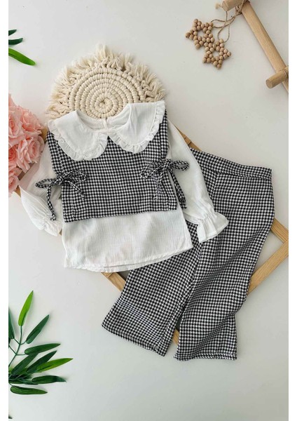 Miniğimin Cicileri Kazayağı Bağcıklı 3 Lü Kız Çocuk takım - Siyah