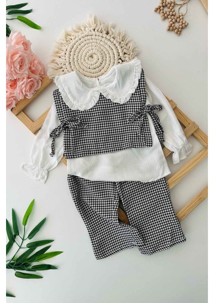 Miniğimin Cicileri Kazayağı Bağcıklı 3 Lü Kız Çocuk takım - Siyah fiyatları