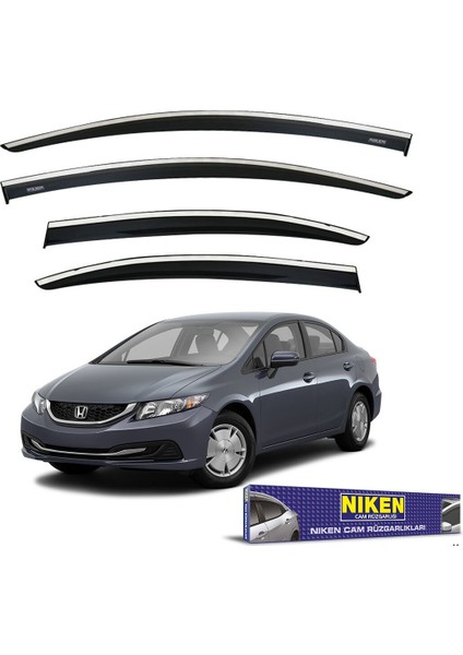 Honda Civic Fb7 Uyumlu Cam Rüzgarlığı Kromlu 2012+ Niken niken