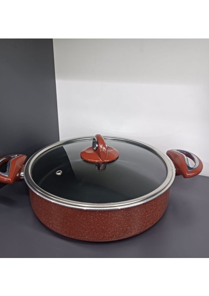 Titan Granit 24 cm ( Karnıyarık, Pilav,dolma) Basık Tencere