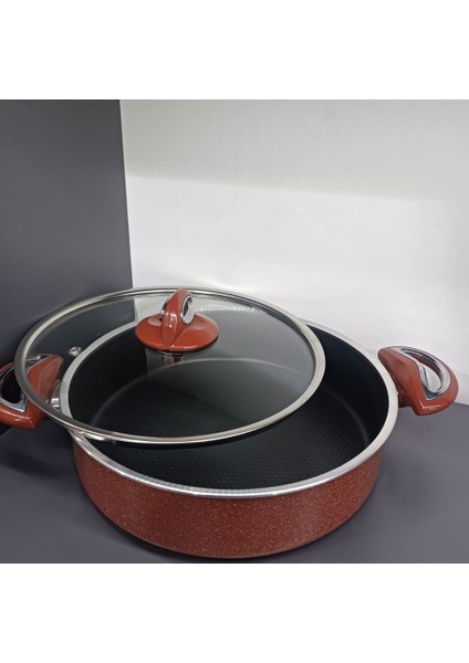 Titan Granit 22 cm ( Karnıyarık,pilav,dolma) Basık Tencere